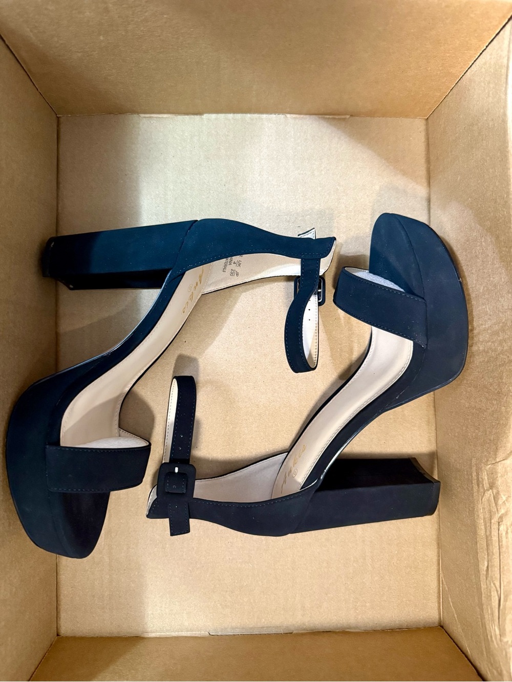 Black Size 6 Block Heel Sandals with Ankle Strap